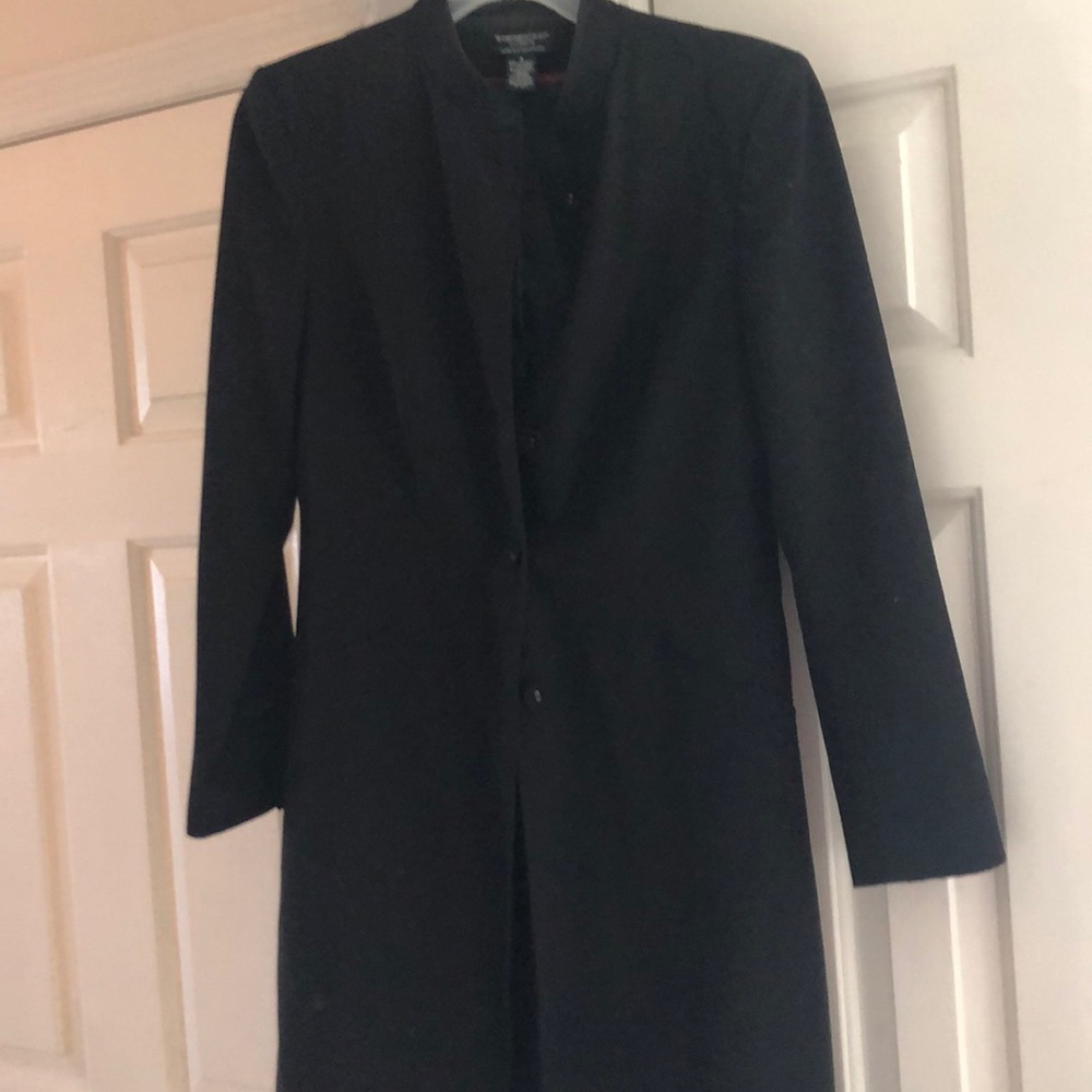 Black knee length blazer